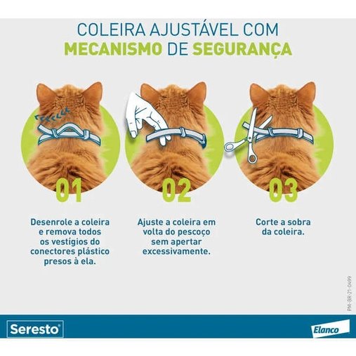 Coleira Antipulgas e Carrapatos Seresto para Cães e Gatos até 8Kg