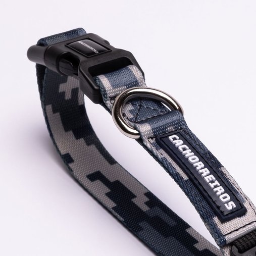 Coleira Cachorreiros Camuflada Cinza para Cães G
