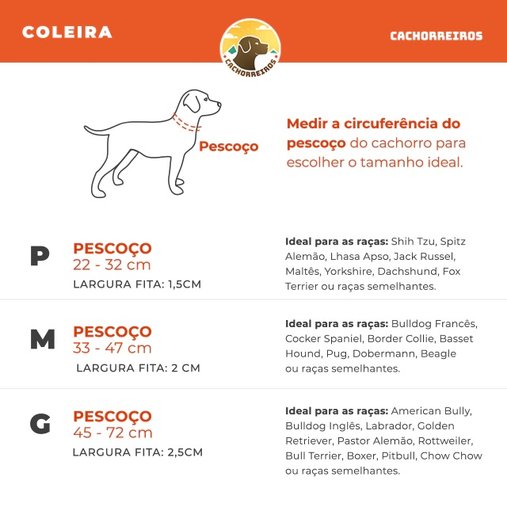 Coleira Cachorreiros Pink para Cães P