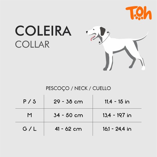 COLEIRA POP M GRAFITE E CAQUI TOH