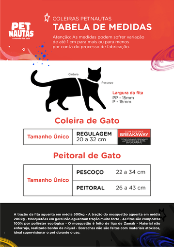 Coleira Strass para Gatos Foguete Preto Petnautas