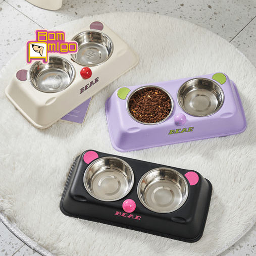 COMEDOURO DUPLO WAJAH BOM AMIGO