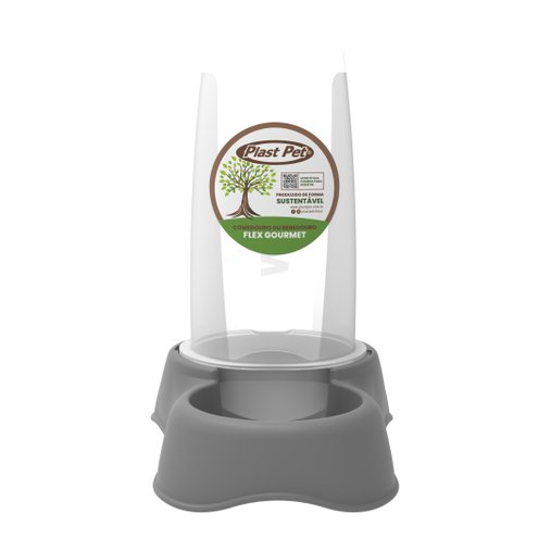 COMEDOURO FLEX GOURMET ECO 650ML TAUPE PLAST PET