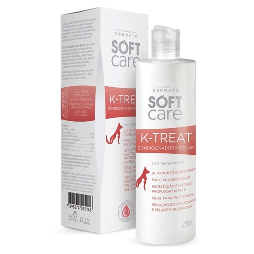 Condicionador Soft Care K-Treat Micelar para Cães e Gatos 290ml