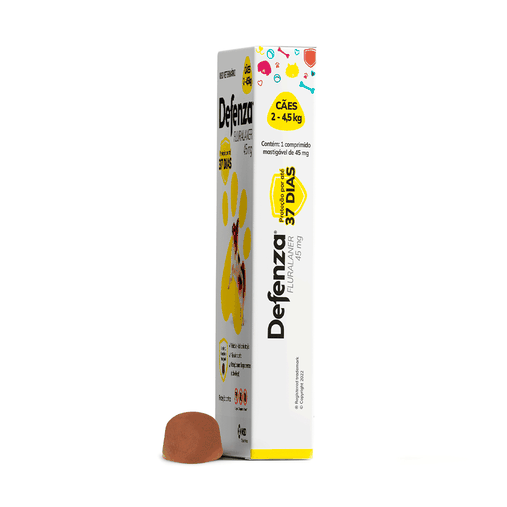 Antipulgas e Antiparasitário MSD Defenza 45mg para Cães de 2 a 4,5kg