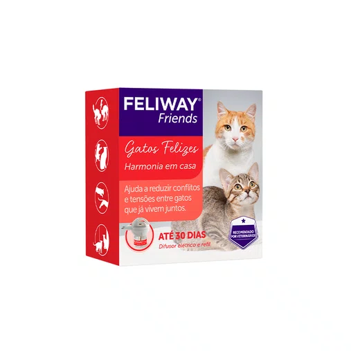 Difusor Elétrico e Refil Feliway Friends Ceva para Gatos 48ml