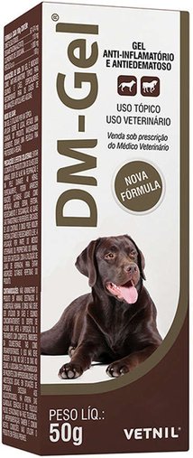 Anti-Inflamatório e Antiedematoso Vetnil Dm-Gel para Cães e Equinos 50g