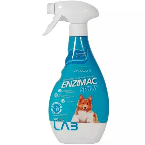 Eliminador de Odores e Manchas Labgard Enzimac Spray para Cães e Gatos 500ml