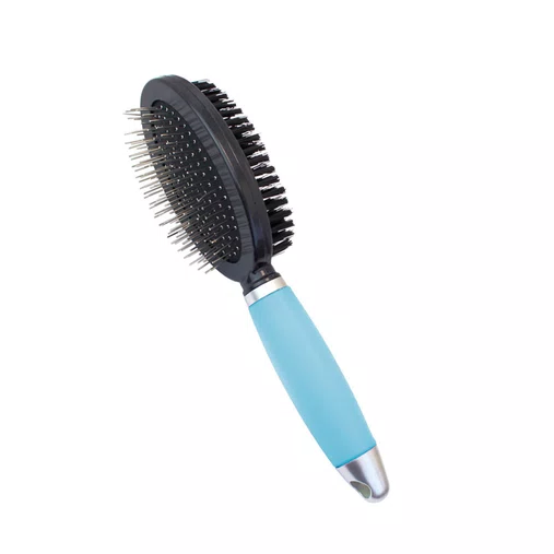 Escova Dupla Germanhart Gel M Azul para Cães e Gatos