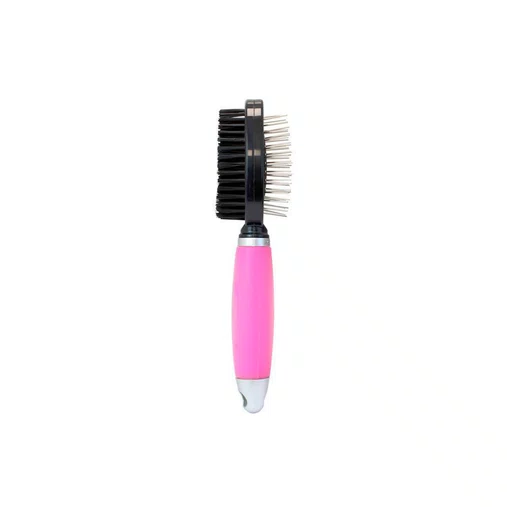 Escova Dupla Germanhart Gel G Rosa para Cães e Gatos