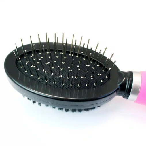 Escova Dupla Germanhart Gel G Rosa para Cães e Gatos