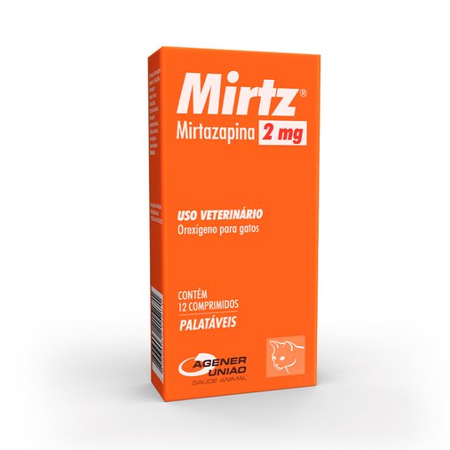 Estimulante de Apetite Mirtz para Gatos 2mg com 12 Comprimidos