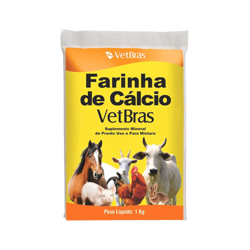 FARINHA DE CALCIO NATURRICH/VETBRAS 1KG