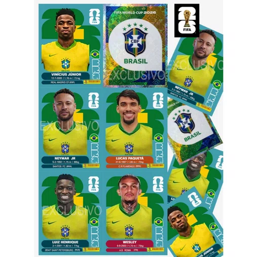 Figurinhas Copa Do Mundo 2026 Envelope com 7 Panini - Original