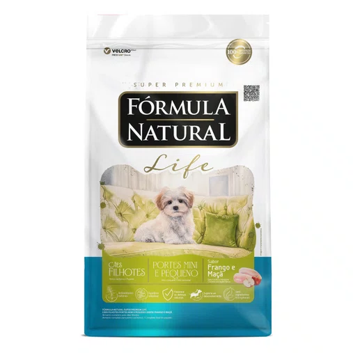 Ração Fórmula Natural Life para Cães Filhotes Raças Pequenas e Mini Sabor Frango 1Kg