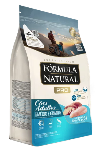Ração Fórmula Natural Pro para Cães Adultos Raças Médias e Grades Sabor Frango e Batata-Doce 15Kg