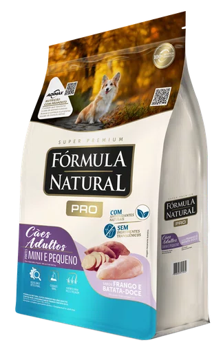 Ração Fórmula Natural Pro para Cães Adultos Raças Pequenas e Mini Sabor Frango e Batata-Doce 20Kg