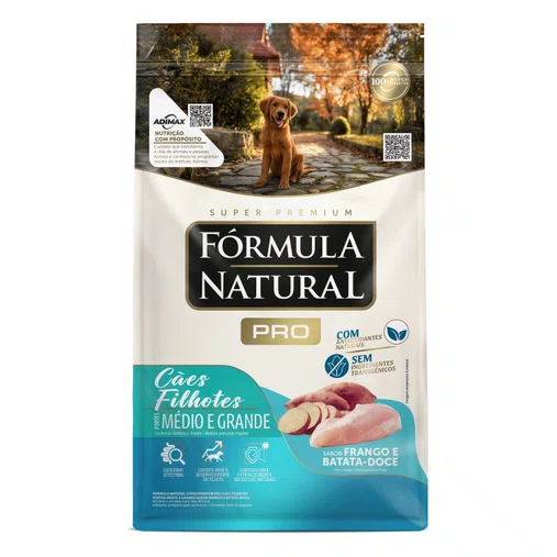 Ração Fórmula Natural Pro para Cães Filhotes Raças Médias e Grandes Sabor Frango e Batata-Doce 2,5Kg