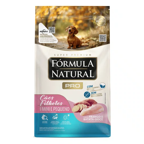 Ração Fórmula Natural Pro para Cães Filhotes Raças Pequenas e Mini Sabor Frango e Batata-Doce 15Kg