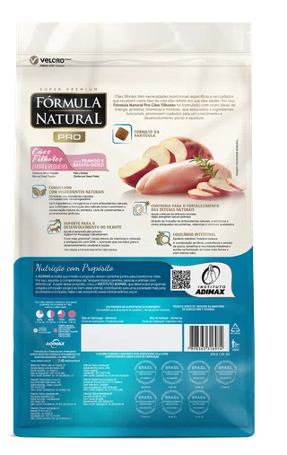 Ração Fórmula Natural Pro para Cães Filhotes Raças Pequenas e Mini Sabor Frango e Batata-Doce 1Kg