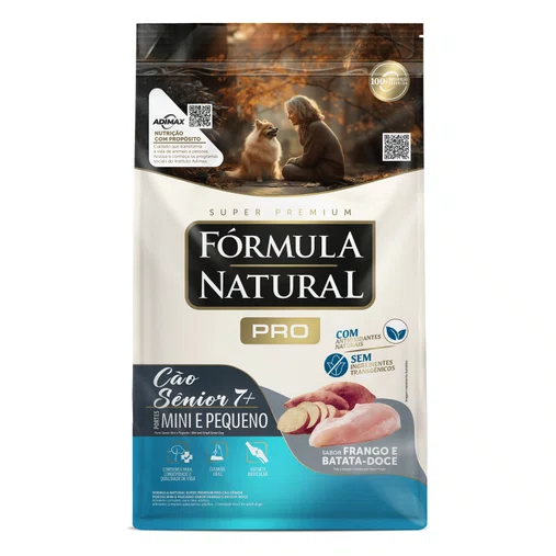 Ração Fórmula Natural Pro para Cães Sênior Raças Pequenas e Mini Sabor Frango e Batata-Doce 1Kg