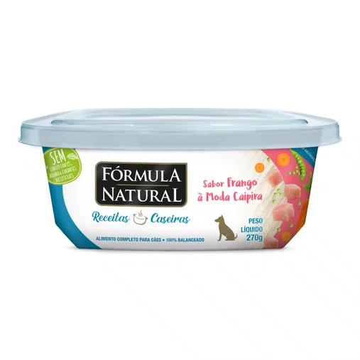Ração Úmida Fórmula Natural Receitas Caseiras para Cães Sabor Frango à Moda Caipira 270g