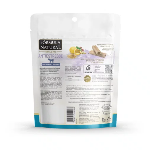 Snack Fórmula Natural Antiestresse para Cães Raças Pequenas e Mini 120g