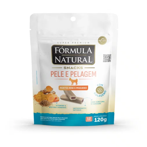 Snack Fórmula Natural Pele e Pelagem para Cães Raças Pequenas e Mini 120g