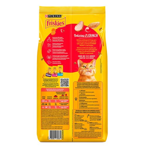 Ração Friskies para Gatos Adultos sabor Frango, Peru e Cenoura 3Kg