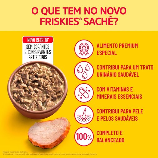 Sachê Friskies para Gatos Adultos Sabor Peru ao Molho 85g