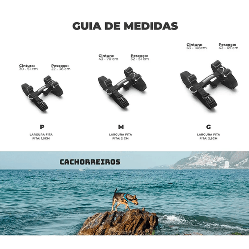 Guia Peitoral Cachorreiros H Indigo para Cães G