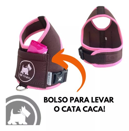 GUIA PEITORAL N4 MARROM/BEGE PET FINESS