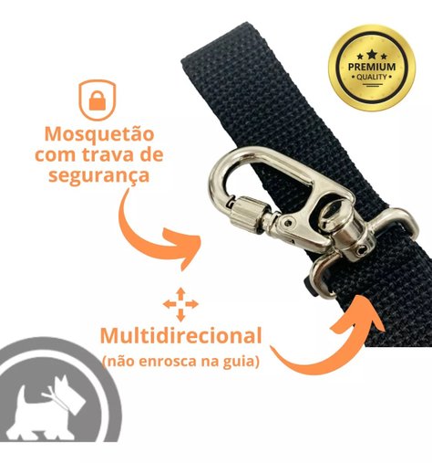 GUIA PEITORAL N4 MARROM/BEGE PET FINESS