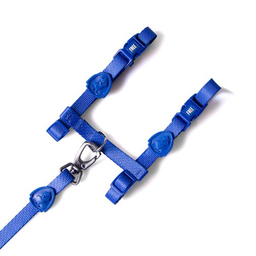 Guia e Peitoral Total Blue Azul para Gatos P