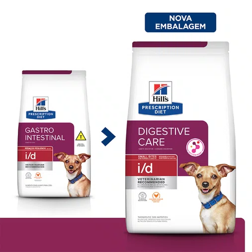 Ração Hills's Prescription Diet I/D Gastrointestinal Pedaços Pequenos para Cães e Gatos 1,5kg