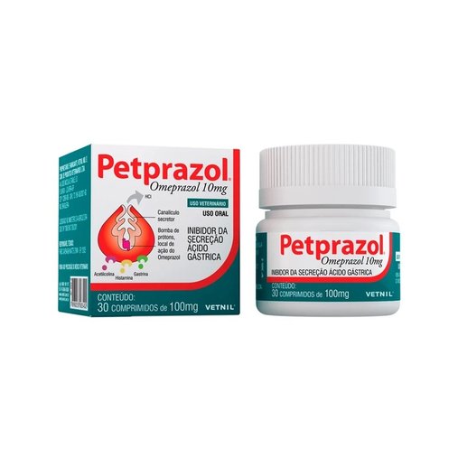 Inibidor de Secreção Ácido-Gástrica Vetnil Petprazol 10mg