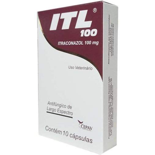 Antifúngico Cepav ITL Itraconazol para Cães e Gatos 10 Cápsulas 100mg