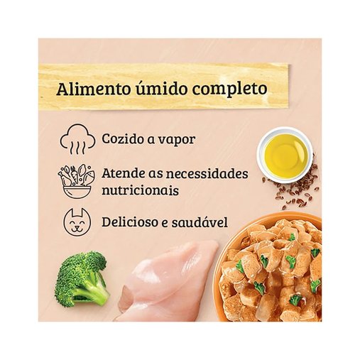 Sachê Kelcat para Gatos sabor Frango, Brócolis e Linhaça 85g