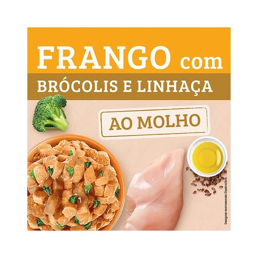 Sachê Kelcat para Gatos sabor Frango, Brócolis e Linhaça 85g
