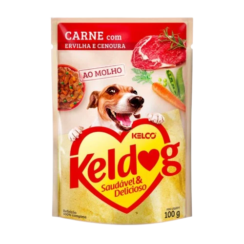 Keldog para Cães sabor Carne, Ervilha e Cenoura 100g