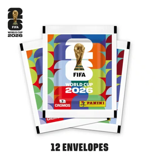 Kit 12 Pacotes de Figurinhas Copa Do Mundo 2026 Envelope com 7 Panini - Original