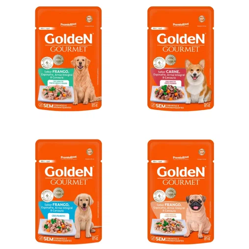 Kit 4 Sachês Golden Cães Sortidos