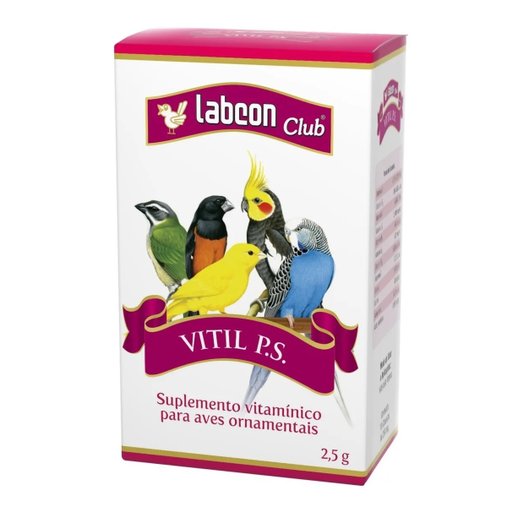 Suplemento Vitamínico Labcon Club Vitil para Aves Ornamentais P.S. 2,5g