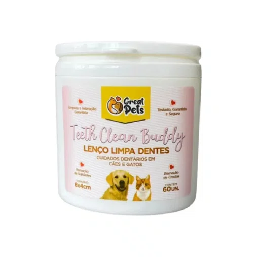 Lenço Great Pets  Limpa Dentes para Cães e Gatos