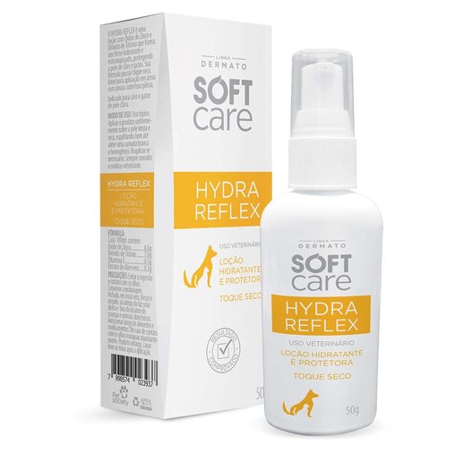 Loção Hidratante Soft Care Hydra Reflex para Cães e Gatos 50g
