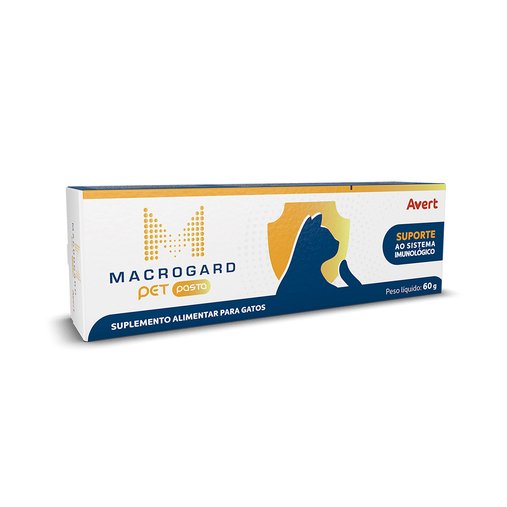 Suplemento Alimentar Avert Macrogard Pet Pasta para Cães e Gatos 60g