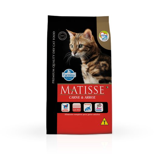 Ração Matisse para Gatos Adultos Sabor Carne e Arroz 800g