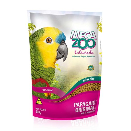 MEGAZOO EXTRUSADA PAPAGAIOS MINI AM-16 600G