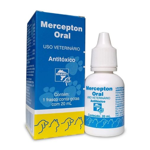 Antitóxico Mercepton Oral para Cães e Gatos 20ml