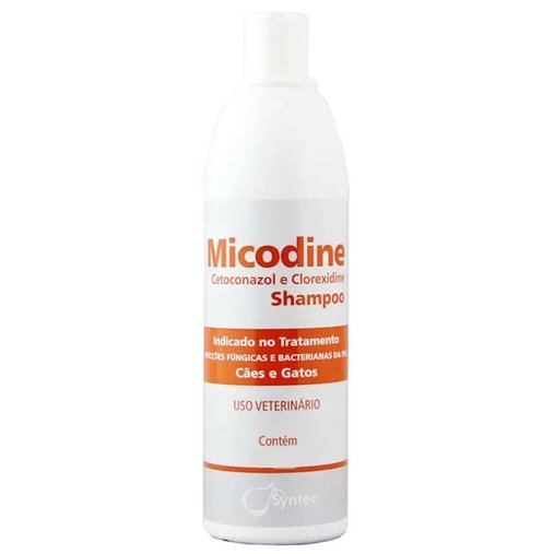 Micodine Shampoo Syntec Cetoconazol e Clorexidine para Cães e Gatos 225ml